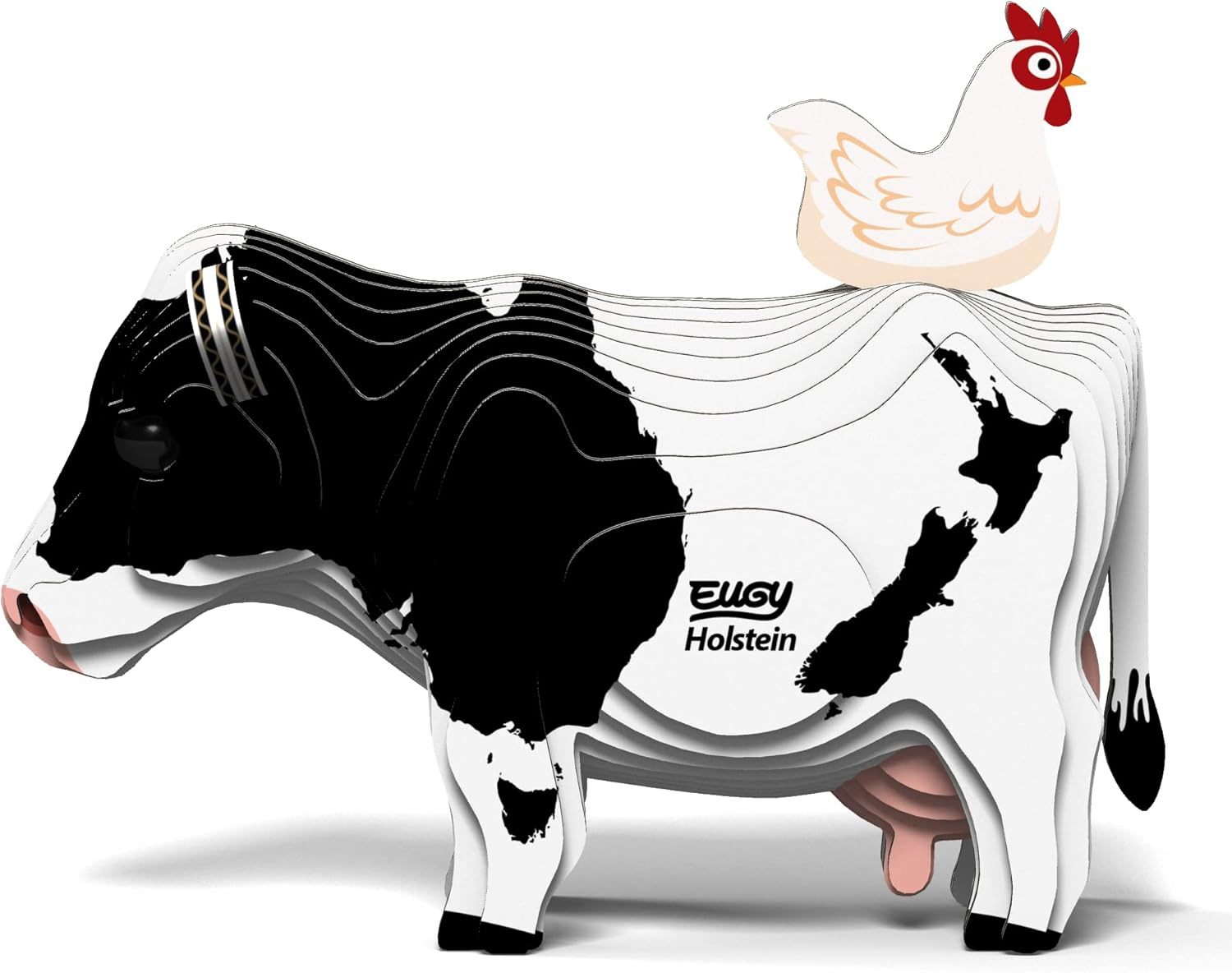 EUGY 079 Holstein Friesian 3D Puzzle - 23 Piece Eco-Friendly Educational Toy Puzzle for Boys, Girls & Kids Ages 6+ image number 4