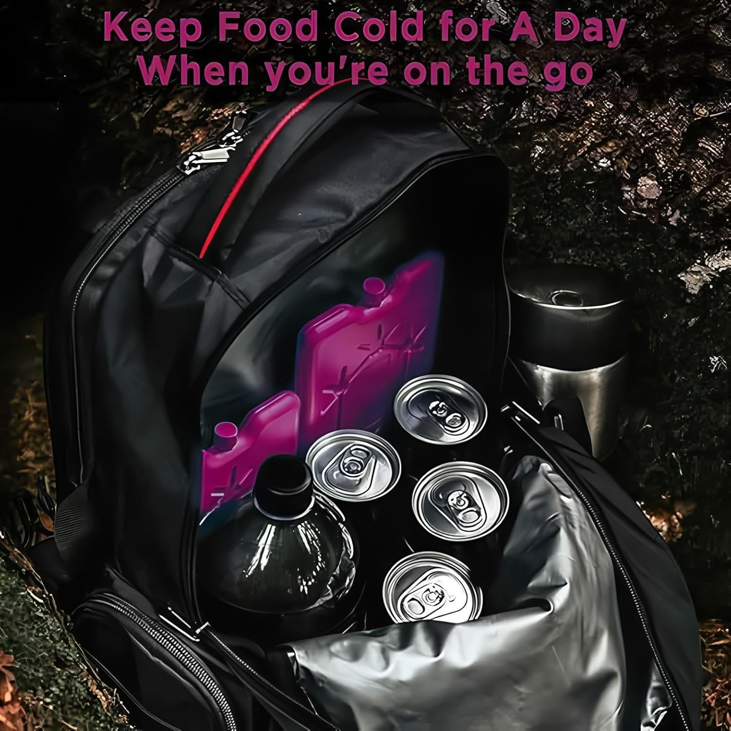 Ice Pack，Ultra-Thin Reusable Ice Packs for Lunch Boxes, Coolers & Breastmilk Bags - Long-Lasting Cooling Solution to Keep Food Fresh 4Pack (Rose Red) image number 3