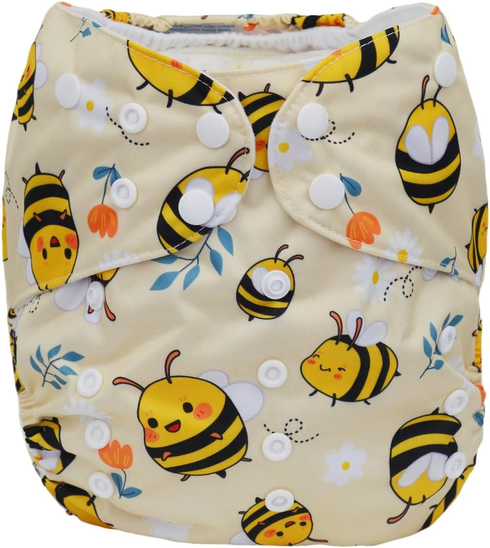 2 to 7 Years Old Cloth Diaper Nappy Pocket Reusable Washable Junior Big Baby Kids Toddler (Whale Stars)