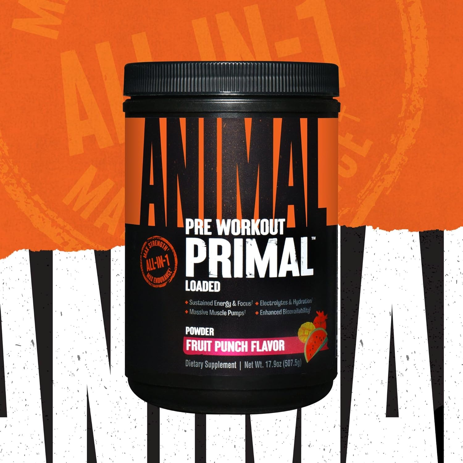 Animal Primal Powder 507 G, Fruit Punch (25 Servings) image number 4