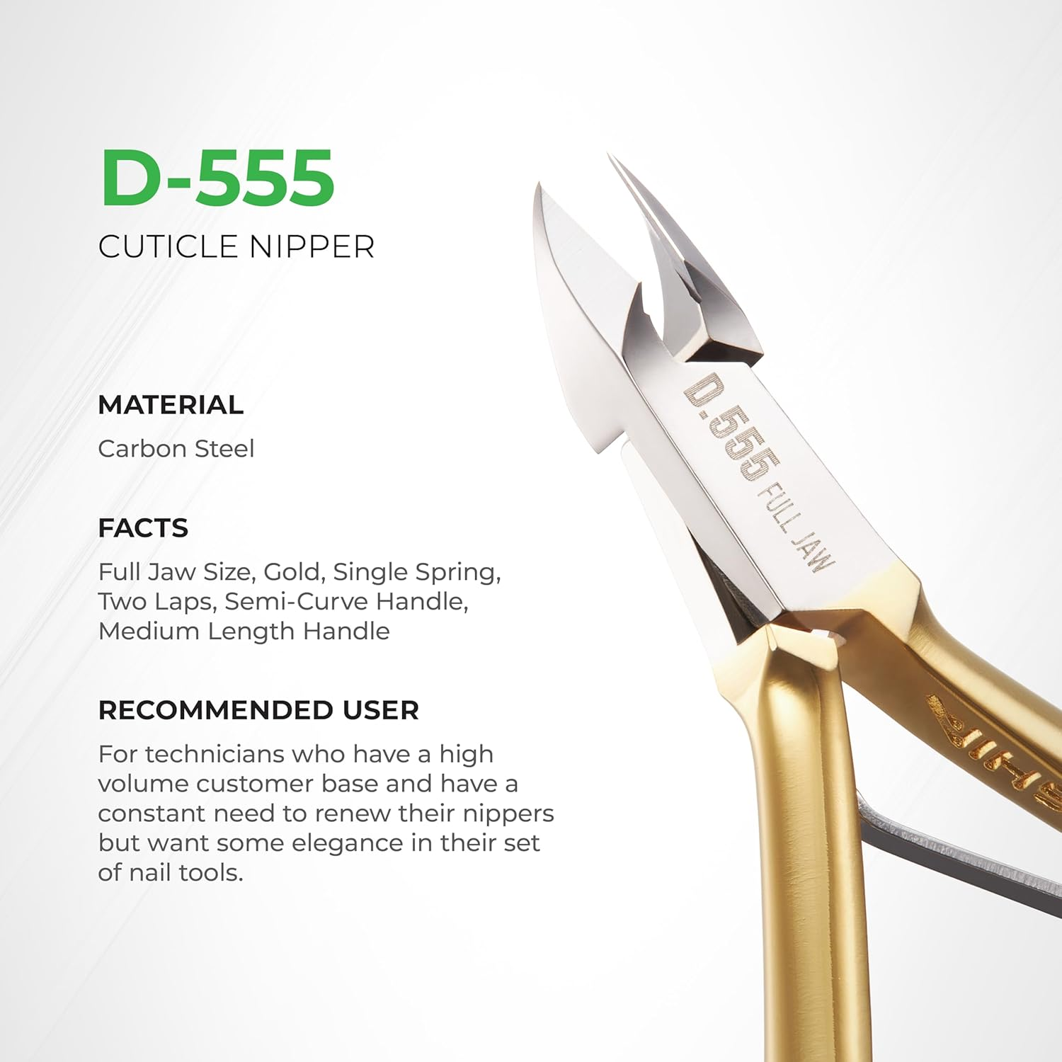 Hard Steel Cuticle Nipper D-555 - Kem Nghia image number 4