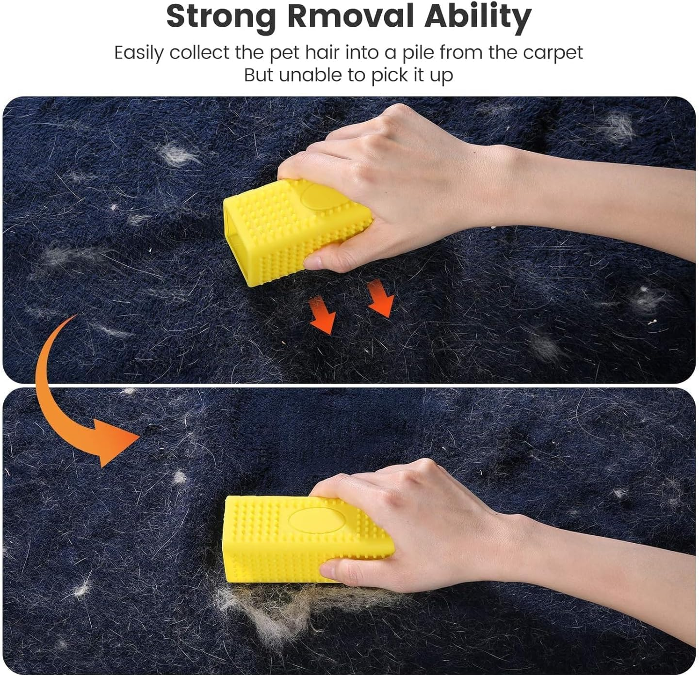 Hollow Rubber Pet Dog Cat Hair Remover, 2Pcs Carpet Block Roller Sofa Hollow Rubber Cleaner Brush,Dog Hair Sofa Hollow Rubber Cleaner Brush,Hollow Rubber Pet Hair Block Roller Cleaner Brush for Carpet