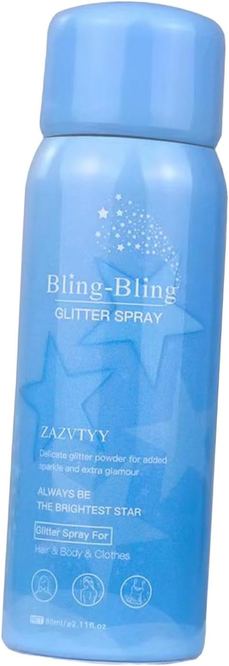 Shiny Glitter Spray 2.02Oz Travel Compact for Holiday Stage Makeup Nightclub image number 3