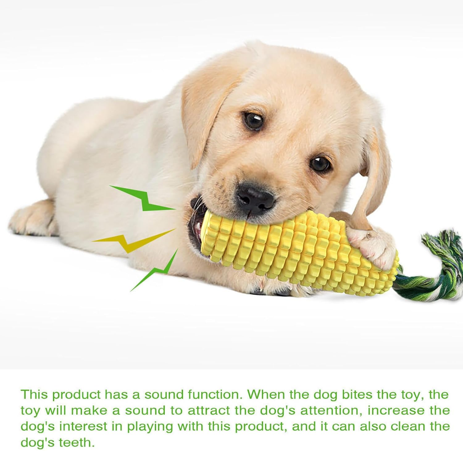 Esenlong Dog Chew Toy Corn Shape Puppy Toothbrush Teeth Cleaning Toys for Small Medium Large Dogs image number 4