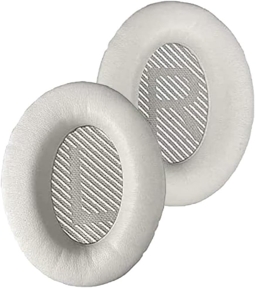 Replacement Earpads Cushions for Bose Quietcomfort 35 (QC35) & Quiet Comfort 35 II (QC35 Ii) Headphones, Ear Pads with Softer Leather, Noise Isolation Foam, Added Thickness (Black)