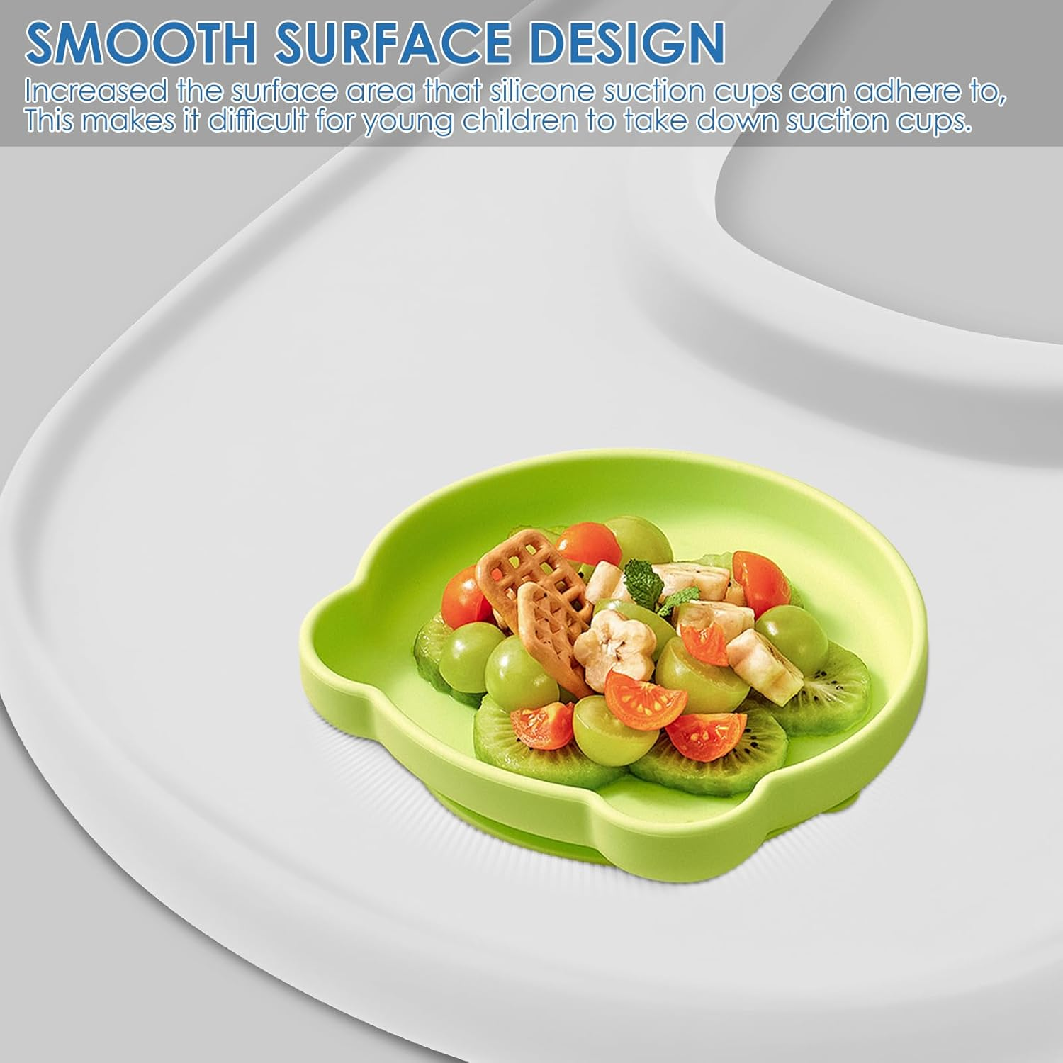 Rdjeokf High Chair Tray, Easy to Use Baby Tray, Safe Fitting High Chair Replacement Trays, with Suction, Made from Food Safe Plastic, for Babies and Toddlers image number 3