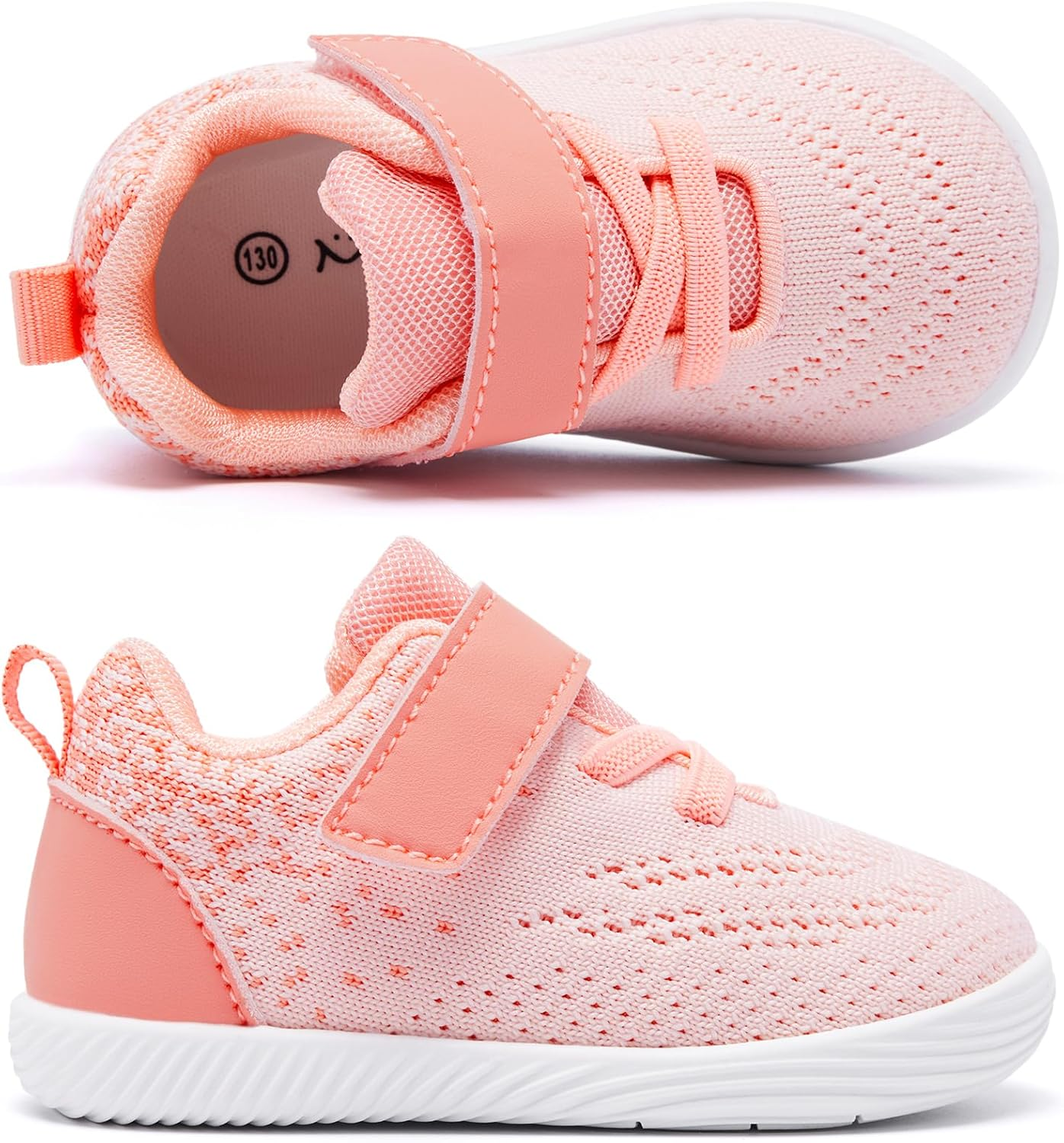 MORENDL Toddler Sneakers Baby Boys & Girls Barefoot Shoes Lightweight Breathable Walking Running Tennis Athletic Sport Shoes image number 6