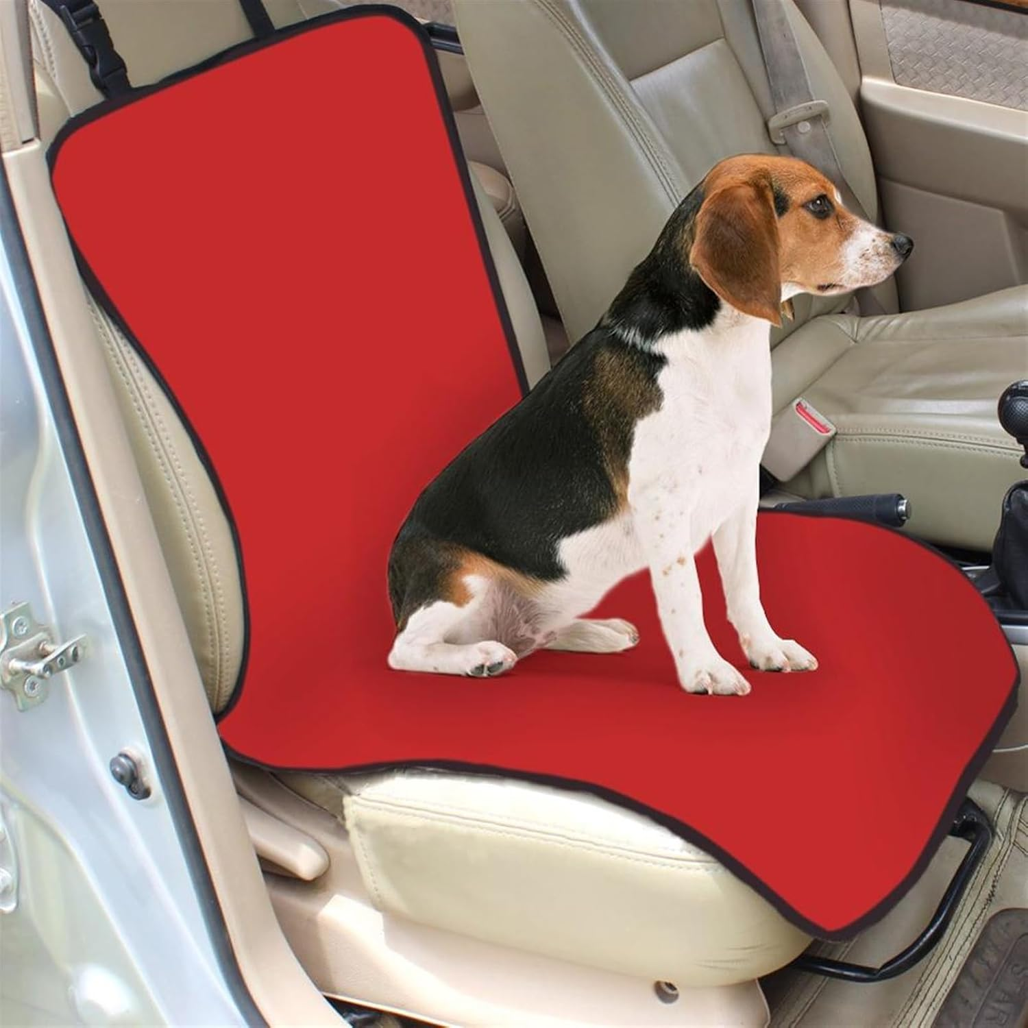 Dog Car Seat Cover Pet Carrier Dog Car Seat Cover Travel Hanging Mattress Car Seat Cover Dog Hammock(Size:Red) image number 2