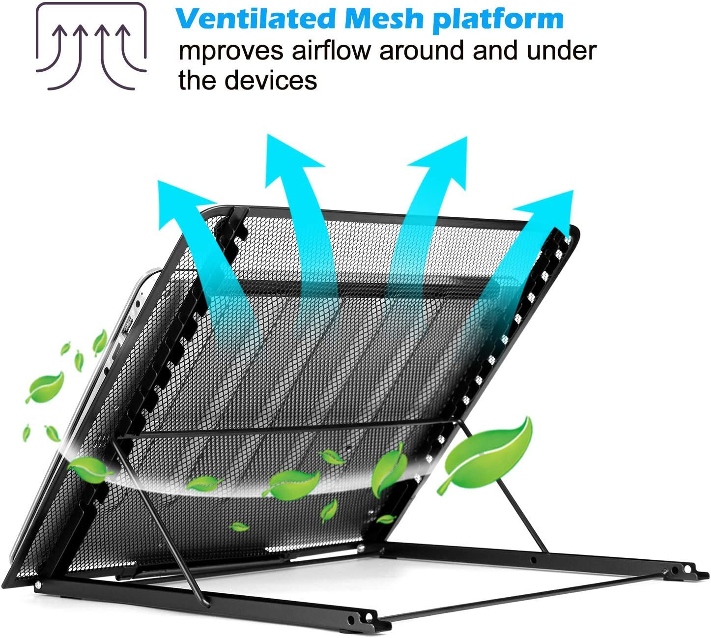 IMAGE Large Version Stand Ventilated Adjustable Light Box Laptop Pad Stand, Multifunction (12 Angles) Skidding Prevented Tracing Holder for Agptek/Huion A3 A4 LED Tracing Light Pad & Diamond Painting image number 2