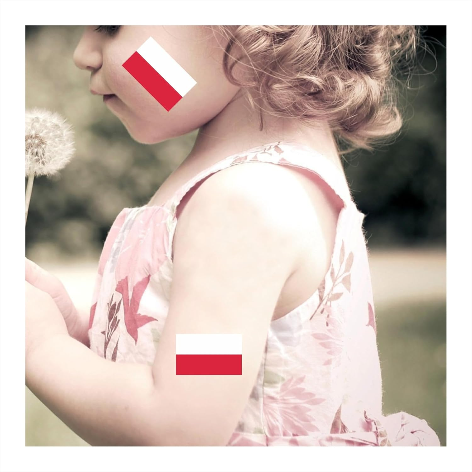 Womaha 30 Temporary Poland Flag Tattoos Fans Face Tattoo Stickers for Adults Kids Group Activity Props image number 4