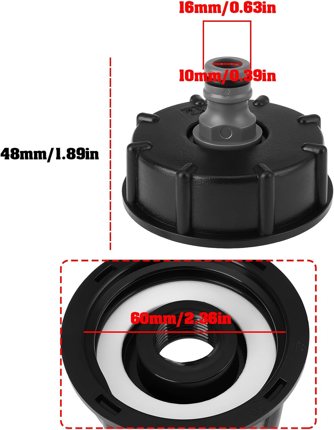 LT Easiyl 2PCS Motorhome Water Filler Cap Compatible with Hozelock Connector Compatible with Chausson Motorhome image number 4
