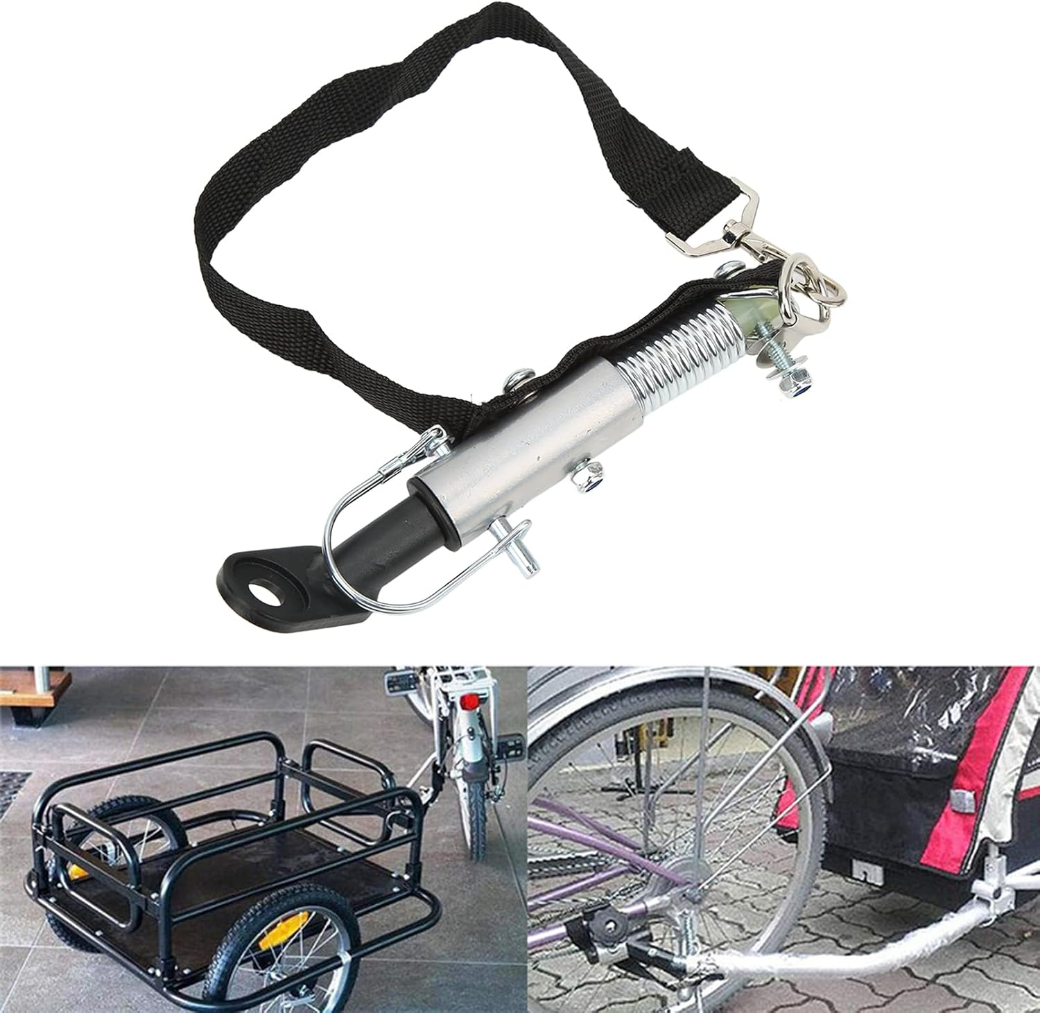 Bike Trailer Hitch Metal Toolless Installation Compact Cycling Coupler Attachment for Electric and Regular image number 1