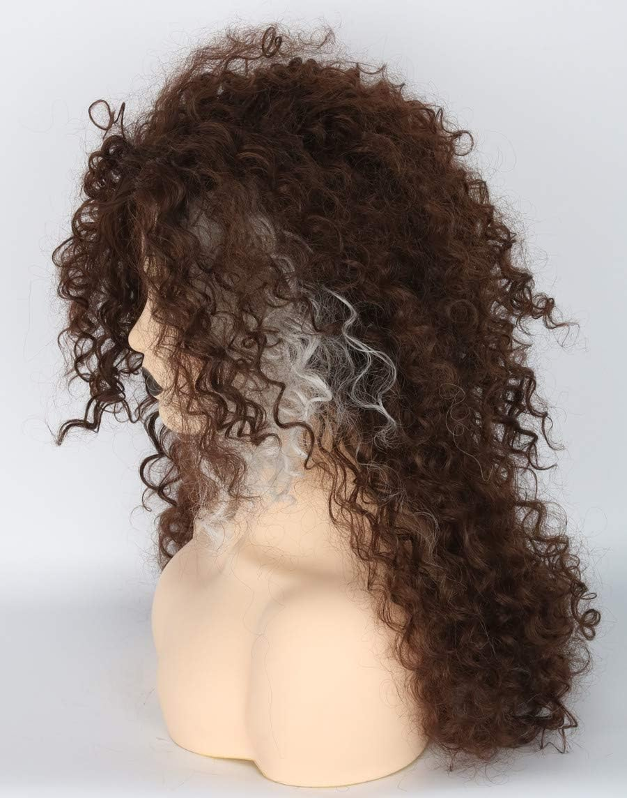 Topcosplay Womens Wig Brown Long Curly Fluffy Bellatrix Lestrange Cosplay Halloween Costume Wigs image number 6