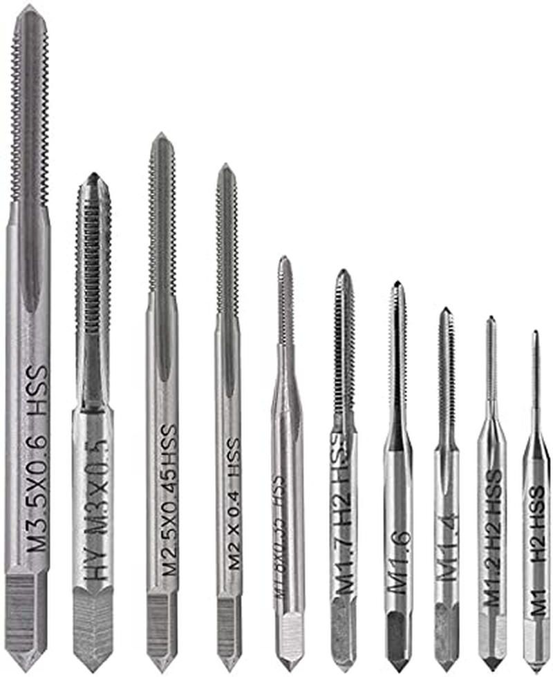 Yakamoz 10Pcs Mini Machine Screw Drill Tap Set Metric Thread Screws Plug Tapping Bits Tool image number 2
