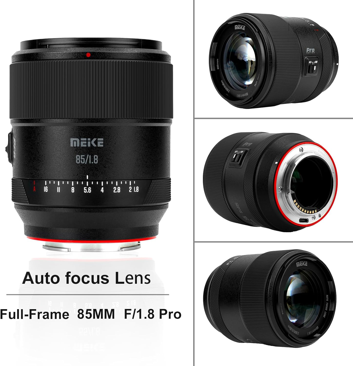 Meike 85Mm F1.8 Pro II Full Frame STM Auto Focus Medium Telephoto Lens High Resolution 8K Fixed Prime Portrait Lenses for Sony E Mount Mirrorless Cameras A9 A7II A7RII A7 A7R3 A7R4 A7IV A7C A7SIII image number 1