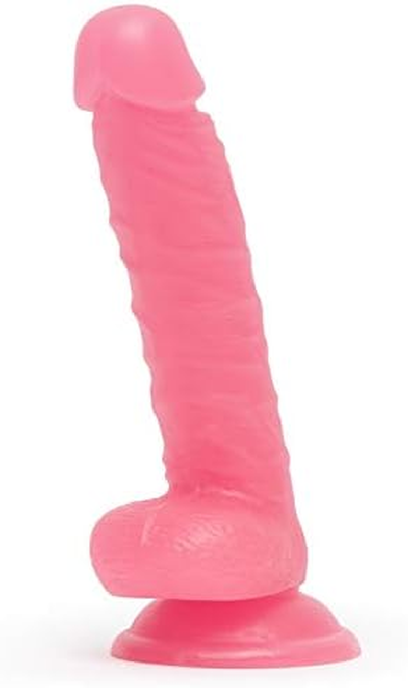 Lovehoney Realistic Dildo - 6.5 Inch with Suction Cup - Glow in the Dark Dildo - Waterproof - Pink image number 5