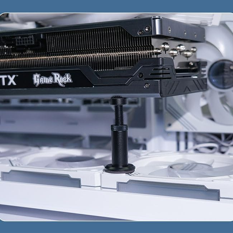 Limcryspp Adjustable Desktop Game Computer Stand, Suitable for GPU Support, Prevents Video Cards from Sagging, Helps You Build a Custom Computer Case, and Is an Accessory for Desktop Game Settings (M) image number 3