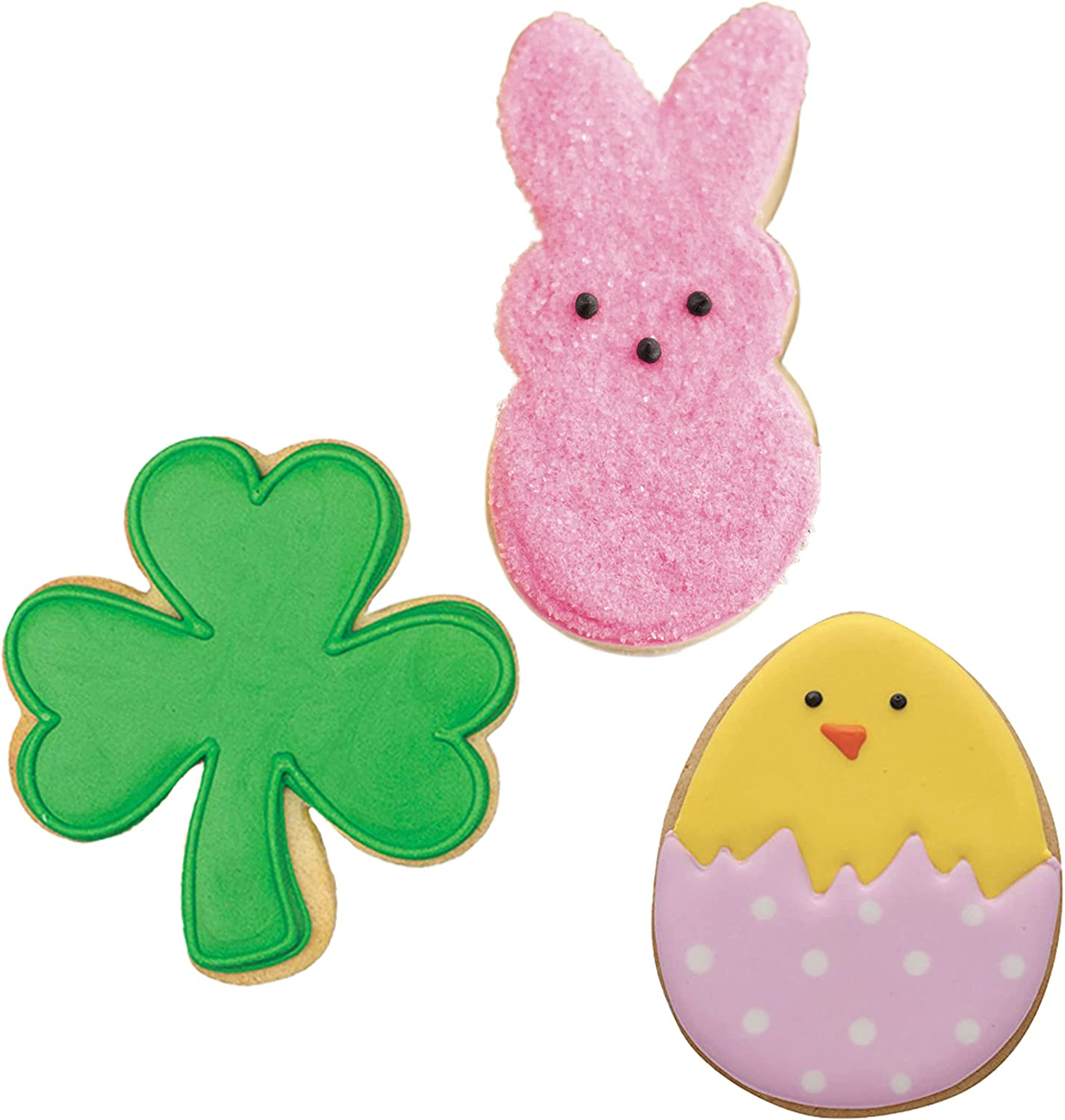 Easter and St. Patrick'S Day Cookie Cutters 3-Pc. Set Made in the USA by Ann Clark, Shamrock, Easter Bunny and Egg image number 6