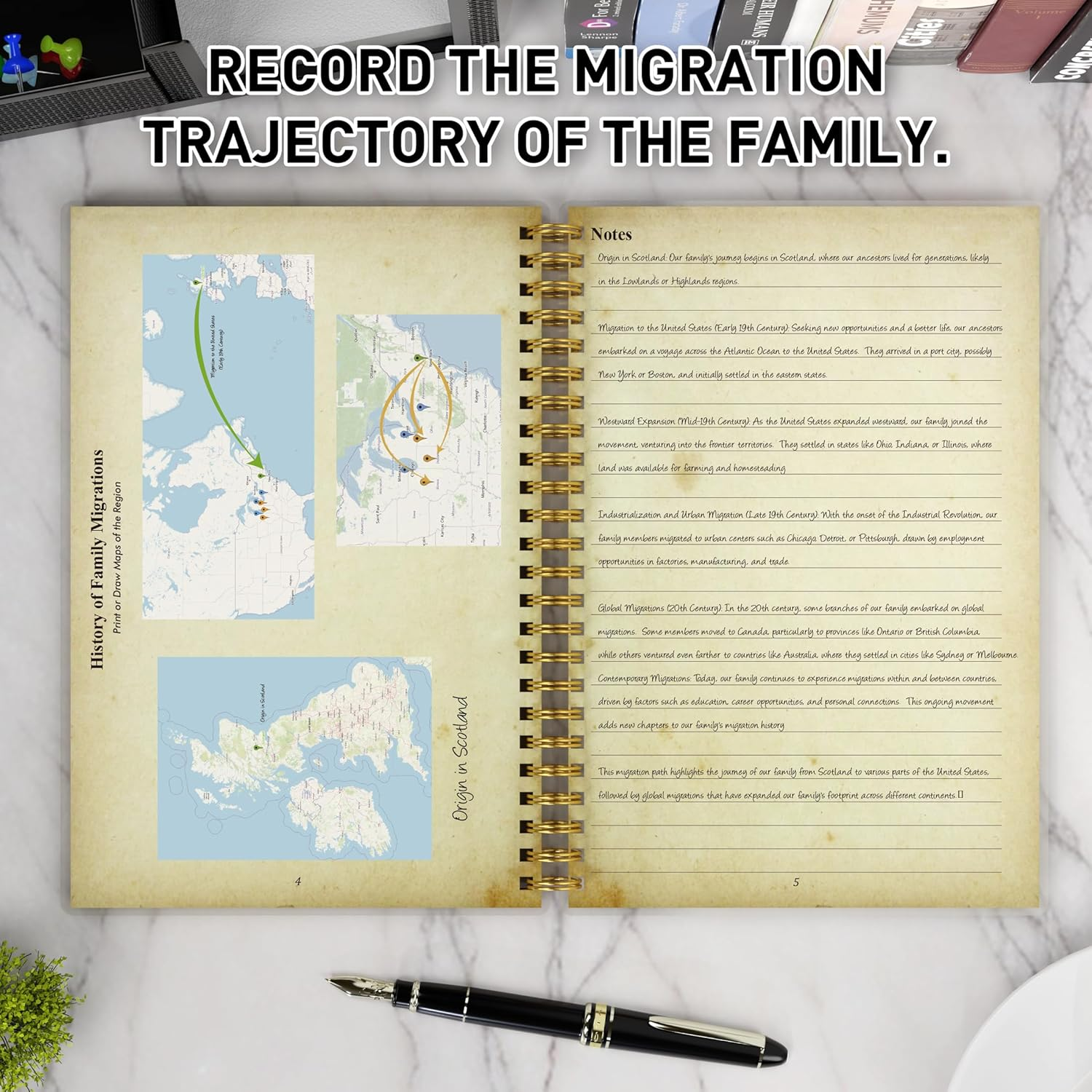 Family History Record Book - My Family Tree & Genealogy Planner, Personalized Scrapbook Journal for Recording Ancestors, Family Members, and Memories, Unique Gift for Heritage Keepsake image number 4