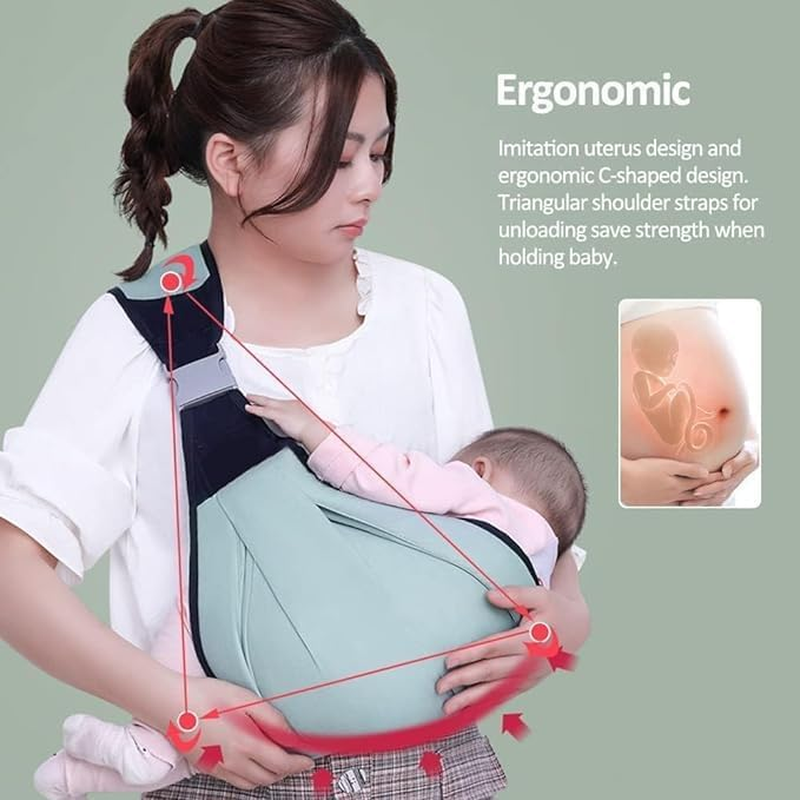 Baby Carrier, Adjustable Hip Seat Sling for Toddler, Baby Holder and Nursing Wrap, Carrying 45 Lbs (Gre image number 3