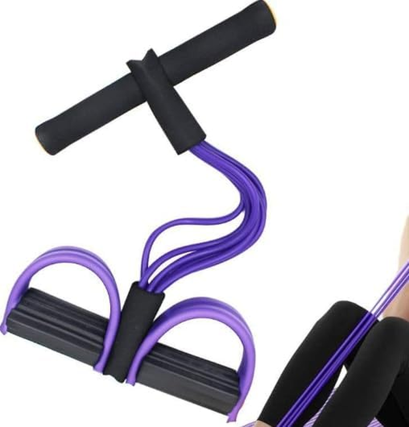 Foot Pedal Puller, 6-Tube Elastic Yoga Pedal Resistance Band, Ab Trainer, Home Gym Equipment for Fitness, Weight Loss, Training, and Yoga image number 2