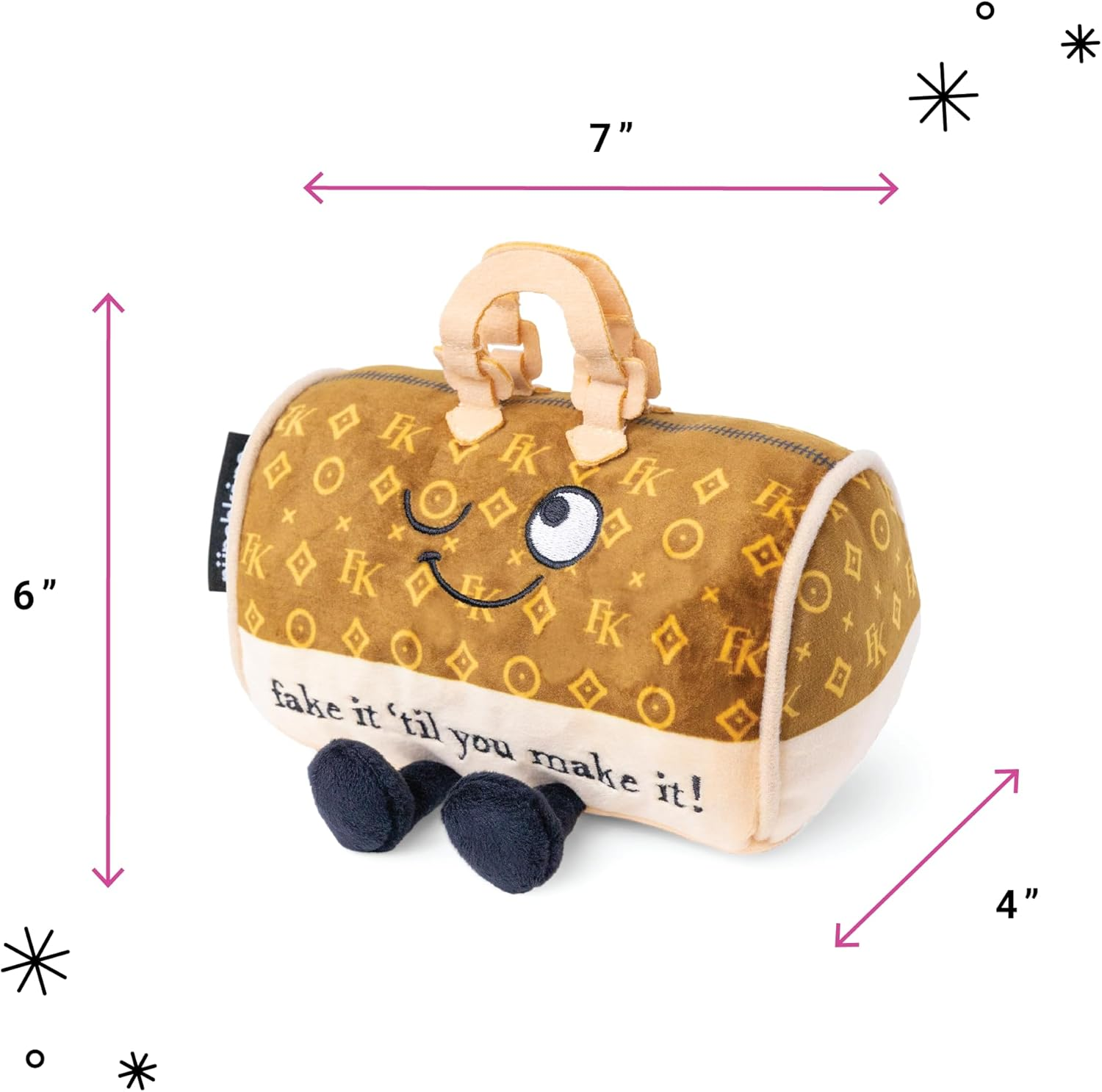 Punchkins "Fake It Till You Make It" Plush Handbag Plush Toy - Brown Western image number 6
