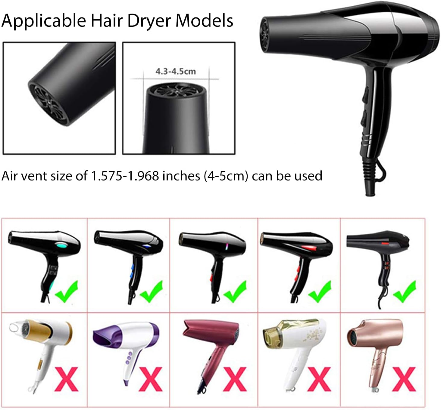 Namolit Collapsible Hair Dryer Diffuser Attachment Ionic Blow Dryer Quick Drying Portable Travel Folding Lightweight Silicone Diffuser Salon Hairstyling Accessory Blue image number 4