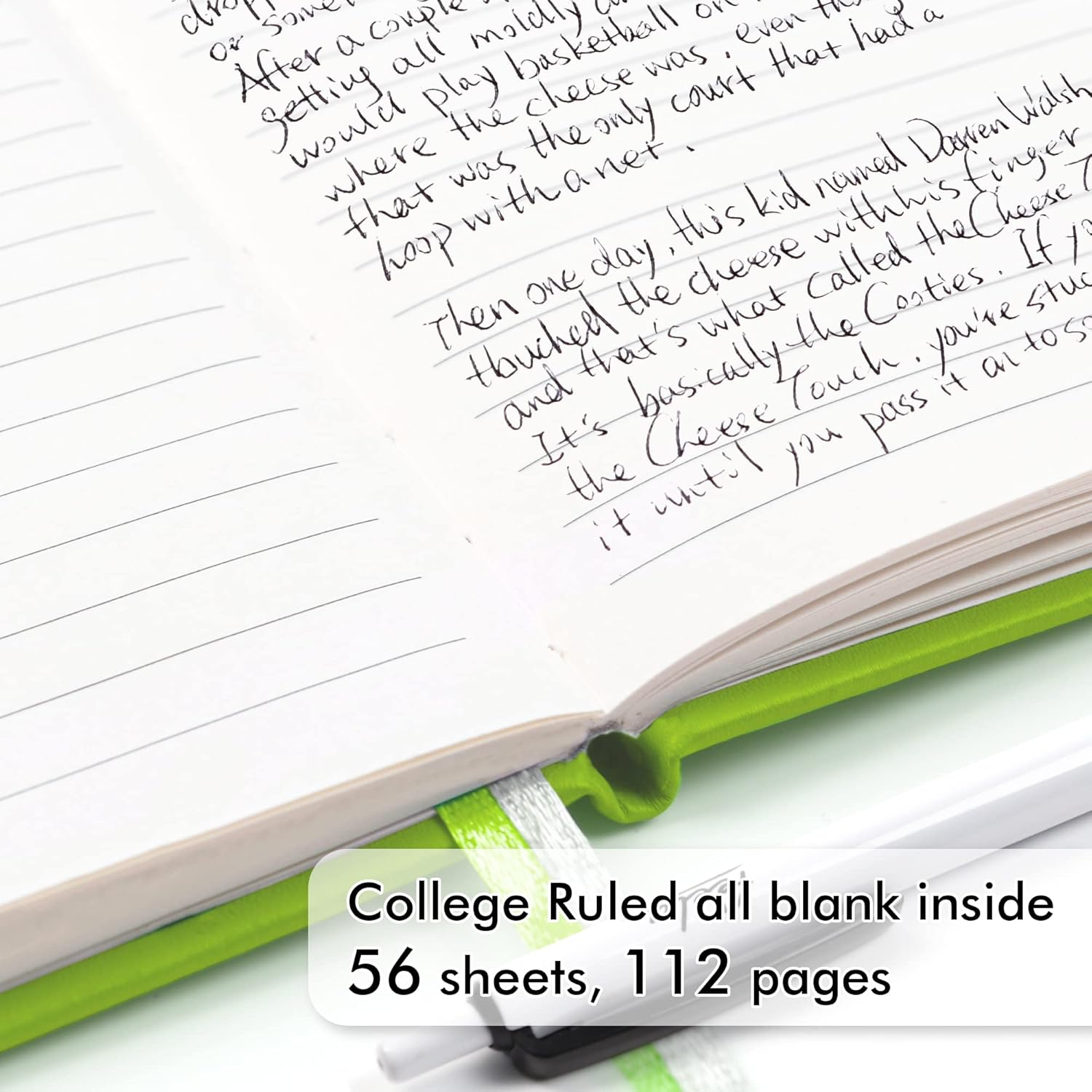 Feela 3 Pack Pocket Small Notebook Journals, Mini Cute Memo Notepad Hardcover College Ruled Lined Journals with Pen Holder for Women Girls Office School, with 3 Black Pens, 3.5&rdquo;X 5.5&rdquo;, A6, Green image number 3