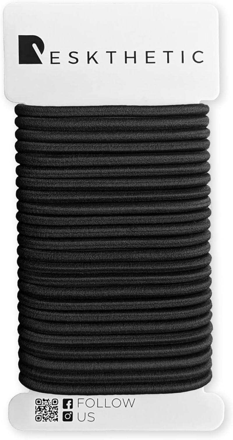 Reskthetic&reg; - Hair Bobbles Pack of 24 (4 Mm) Made of High-Quality (Very Tear-Resistant), Environmentally Friendly and Odourless, Metal Free for Girls, Women and Men (Brown)