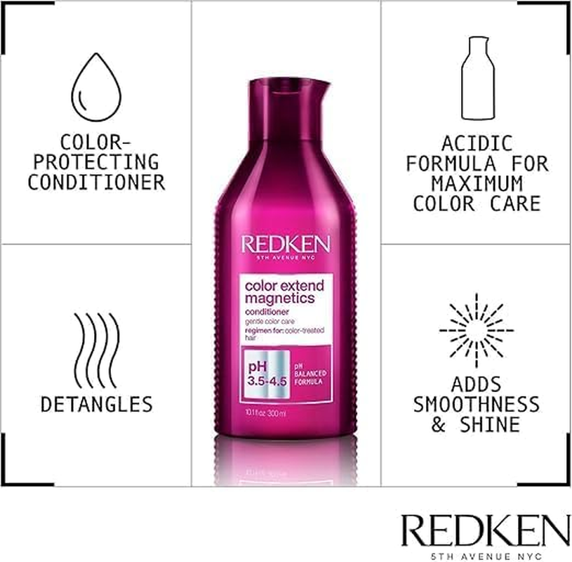 Redken Color Extend Magnetics Duo Set | for Color-Treated Hair | Gently Cleanses & Protects Colour | with Amino Acid image number 4