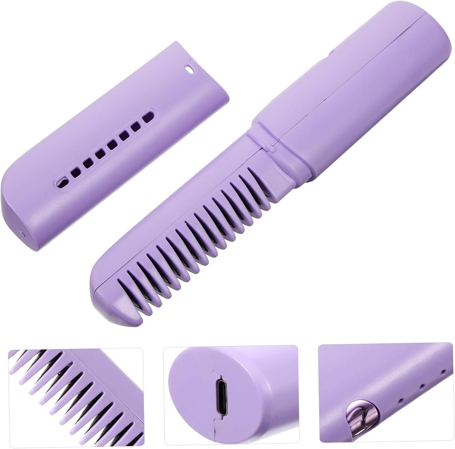OATIPHO Cordless Hair Straightening Comb Rechargeable Mini Straightener Brush for Women Travel image number 6