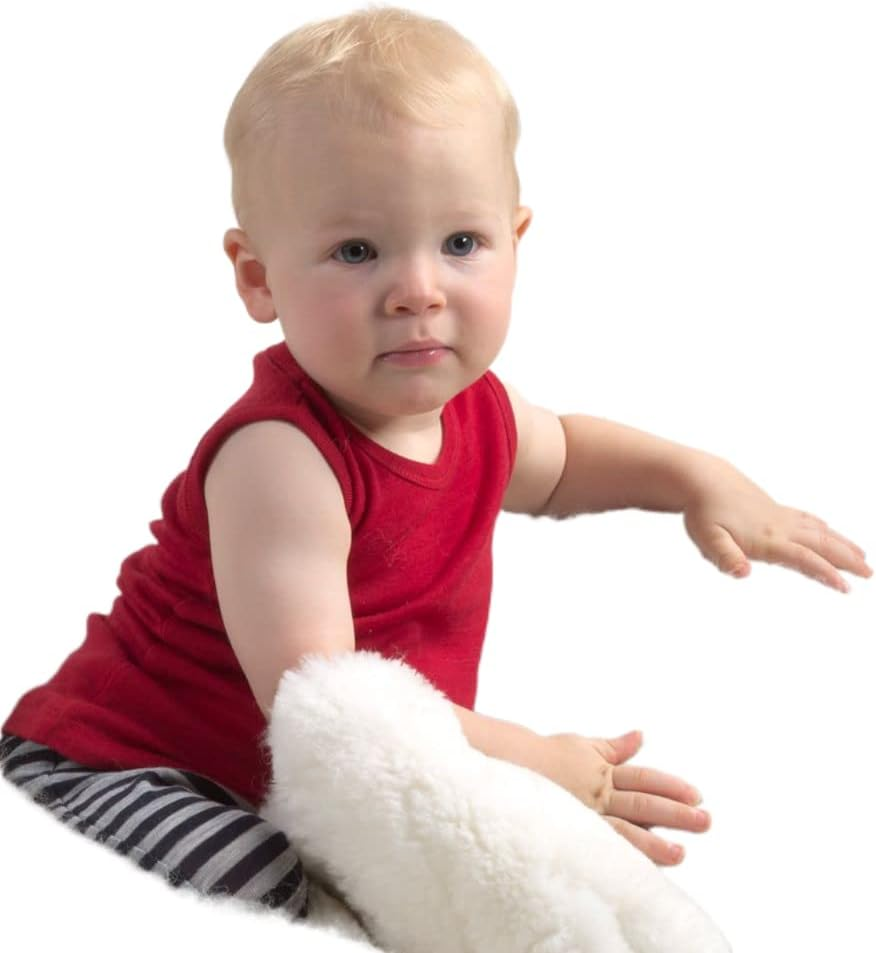 Merino Baby Vest for 12-18 Months Babies, Red image number 4