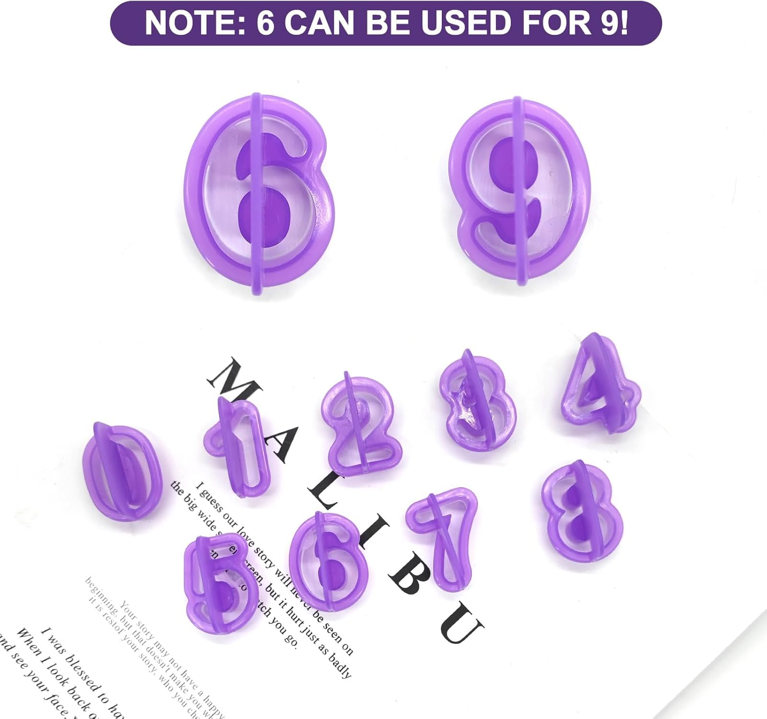 Blingkingdom 40Pcs Alphabet Cookie Cutters Set Purple Plastic Letter Icing Cake Decorating Fondant Number Cutters Mould Tools for Sugarcraft Biscuit Pastry Plunger Baking image number 6