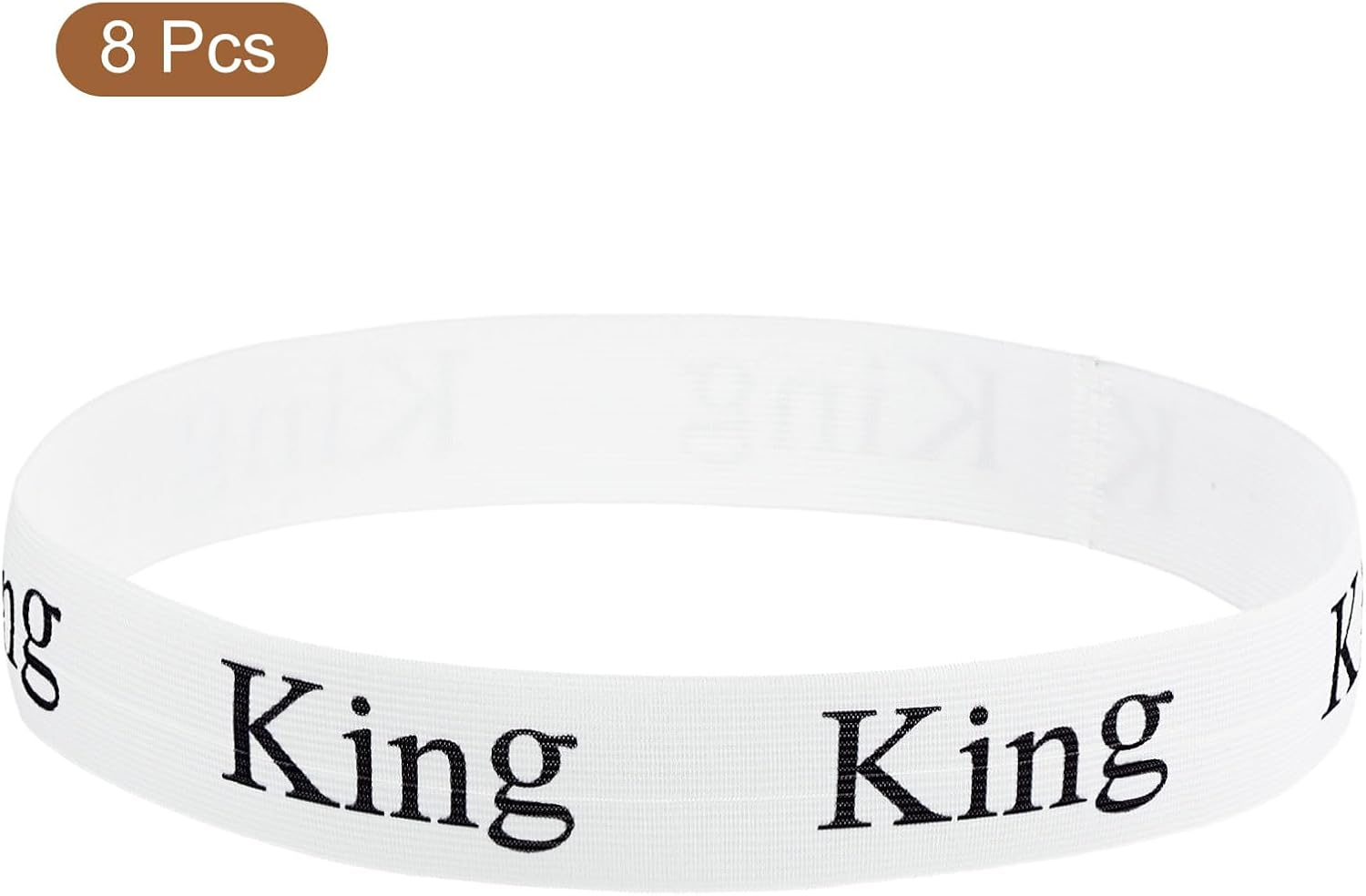 Uxcell 8 Pcs Bed Sheet Organizer Bands,325X38Mm Storage Bands Labels Elastic Bedding Sheet Keeper Straps for Closet Organization, White/Black (King) image number 4