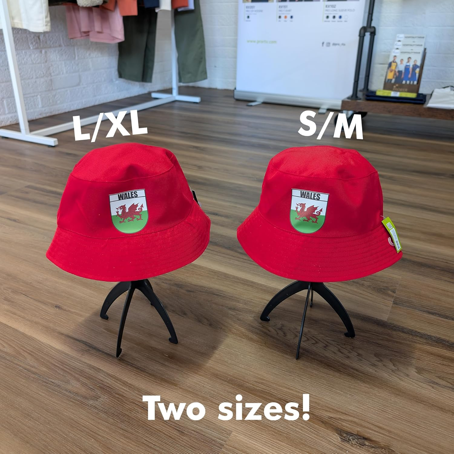 Super Lemon Welsh Bucket Hat - Unisex Recycled Polyester Sun Hat with Wales Flag Design - Eco-Friendly Hat for Festivals, Sports Events, Outdoor Adventures, and Everyday Wear image number 1