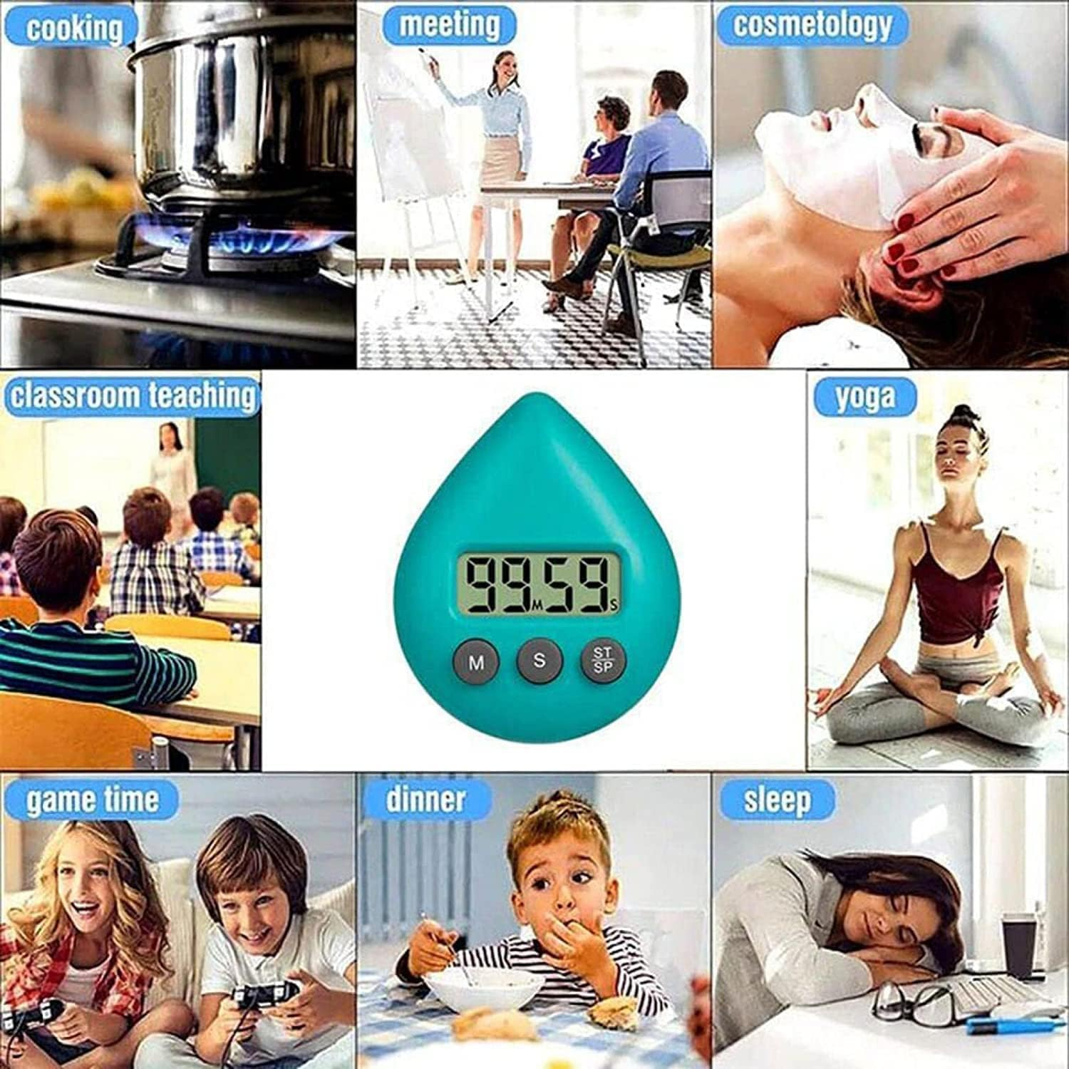 Shower Timer Waterproof for Kids,Adults New Digital Shower Timer with Suction Cup Energy Saver Digital Timer (Light Green) image number 2