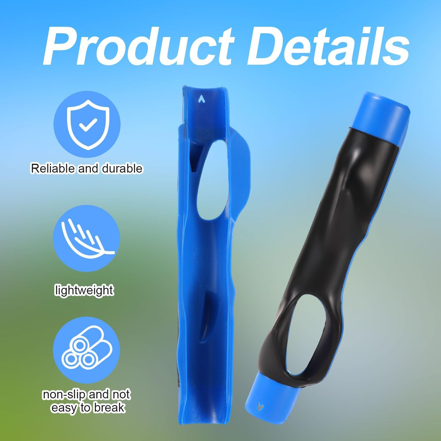 Lasuroa Golf Swing Trainer, 6In Long Black & Blue Golf Grip Training Aid Portable Anti-Slip Golf Swing Aid Golf Wrist Trainer for Correct Hand Position & Grasp image number 5