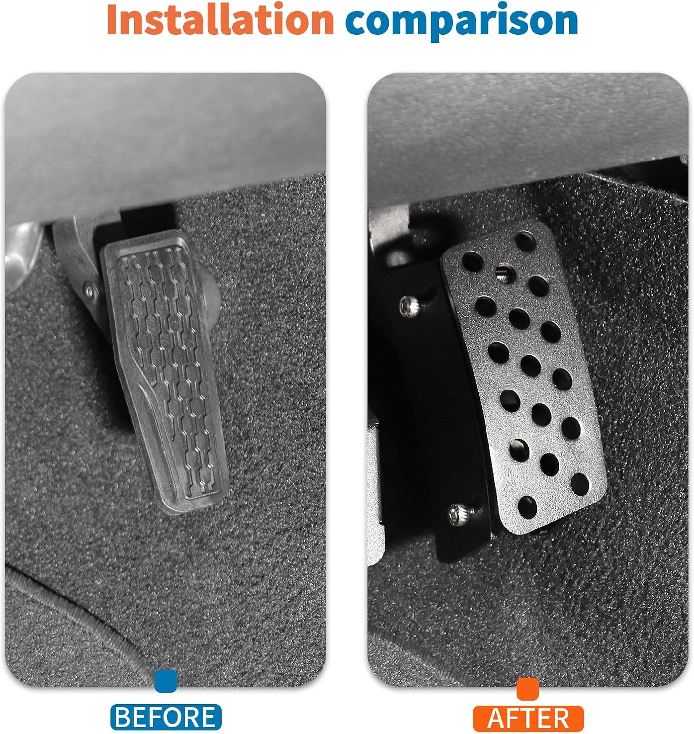 Car Accelerator Pedal Extension Gas Pedal Extender for 2007-2018 Jeep Wrangler JK JKU