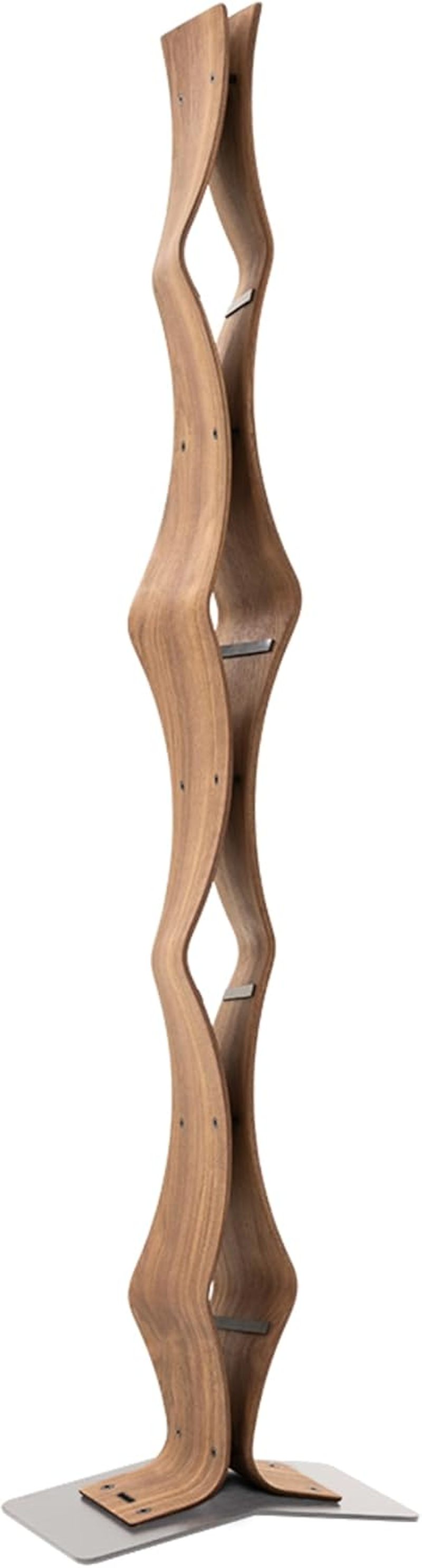 Max Levi&reg; Vertigo American Walnut - Wine Rack (Silver Base) - Black Base image number 4