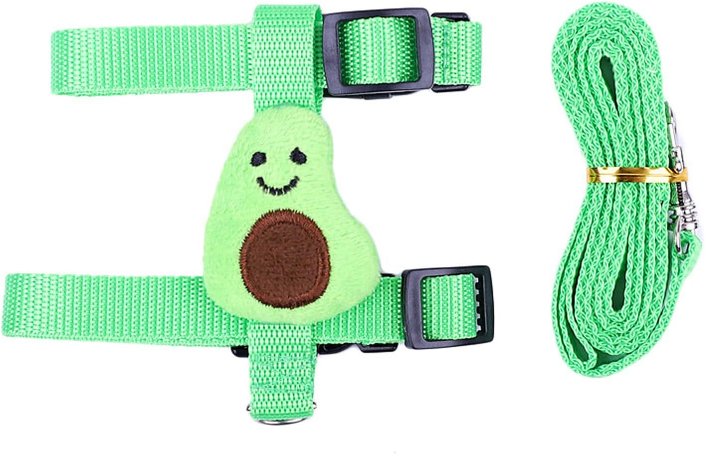 TRADERPLUS 2 Pack Rabbit Harness and Leash Adjustable Bunny Harness Leash Set Small Pet Cute Vest Harness Leash for Safety Walking Running for Bunny Cat Puppy Kitten Ferret (Blue+Green) image number 1