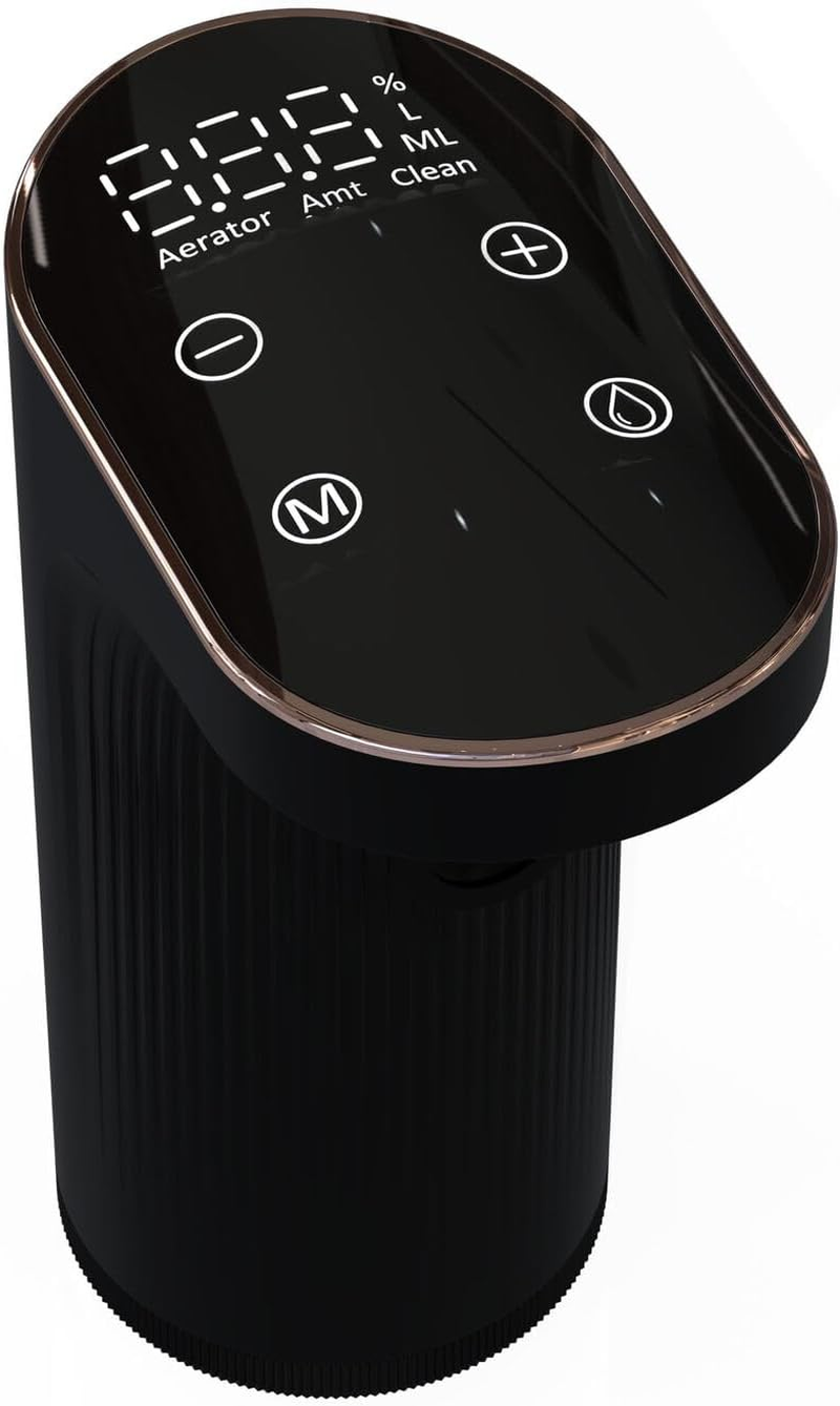 Lenoxx Instant Wine Aerator & Dispenser with Adjustable Silicone Bottle Adapters, Digital Display, Multiple Dispensing Modes, Memory Function & USB Rechargeable image number 6