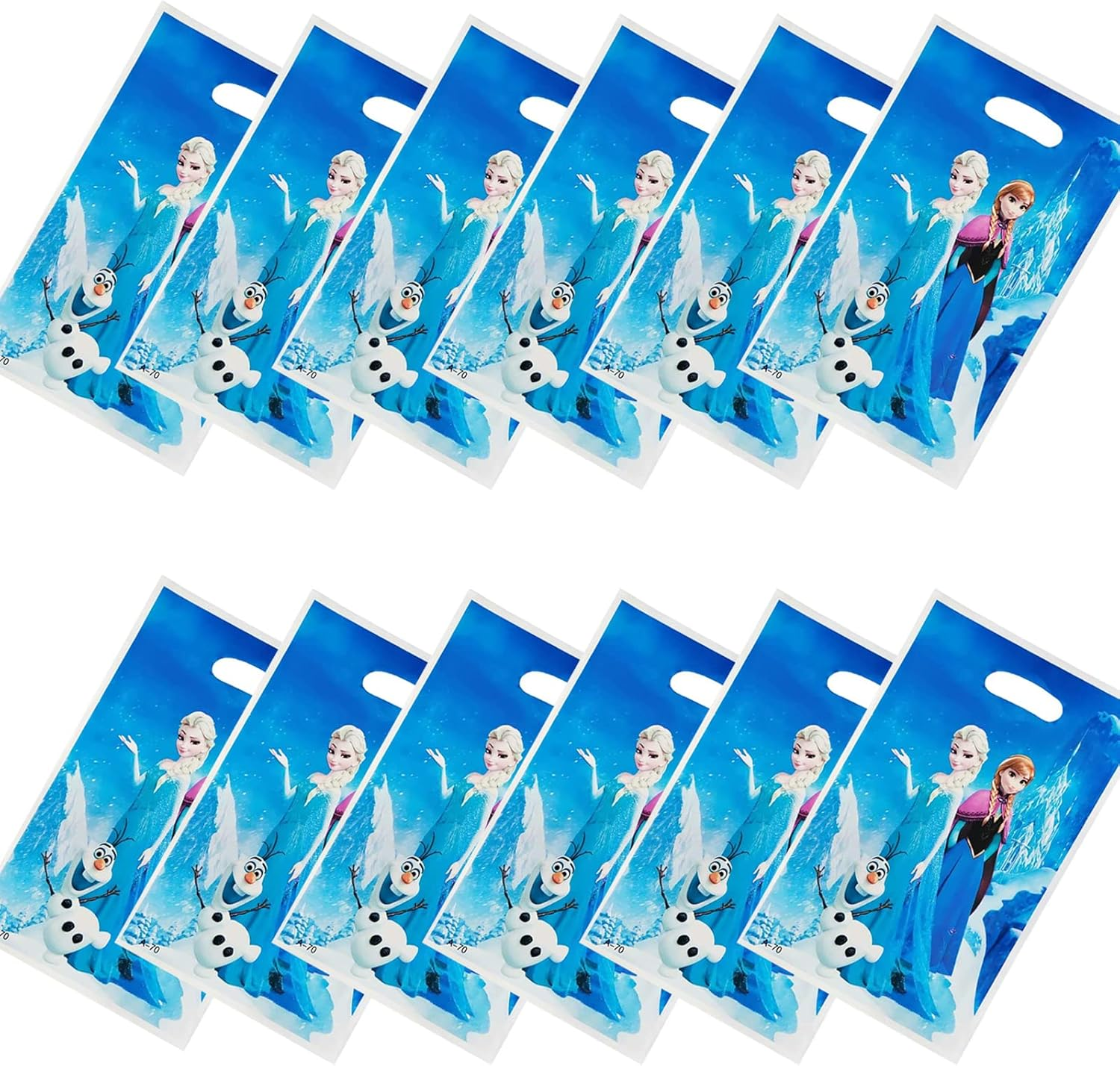 ALLPICK 30PCS Frozen-Themed Plastic Treat Bags Birthday Party Favor Bags Party Gift Goody Bags for Kids Birthday Frozen Party image number 1