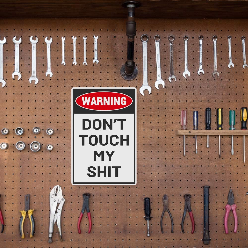 Bestylez Man Cave Do Not Touch Sign, Workshop Accessories, Garage Decor Sign, Funny Dad Gifts 12" * 8" (186) image number 1