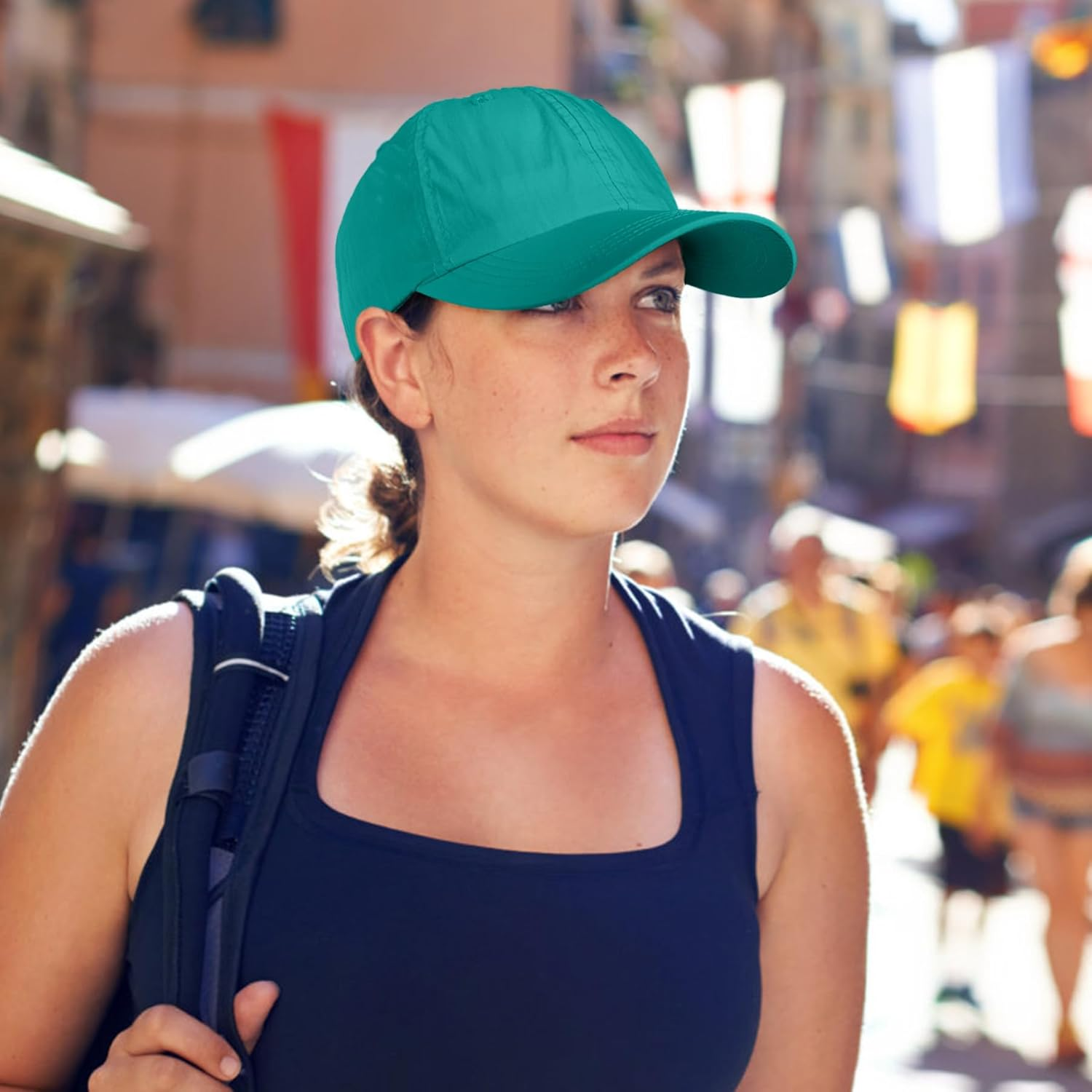 Acado Waterproof Running Cap Women - Quick Dry UV Protection Baseball Caps for Hiking Sports Outdoor - Blue image number 4