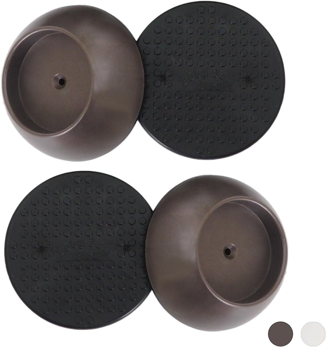 Small Wall Protector 4 Pack - Black - Cup Pads to Guard Your Walls from Pressure Mounted Baby Gates, Pet Gates, Safety Gates, Shower Curtain Rods, and More (4 Pack, Black)