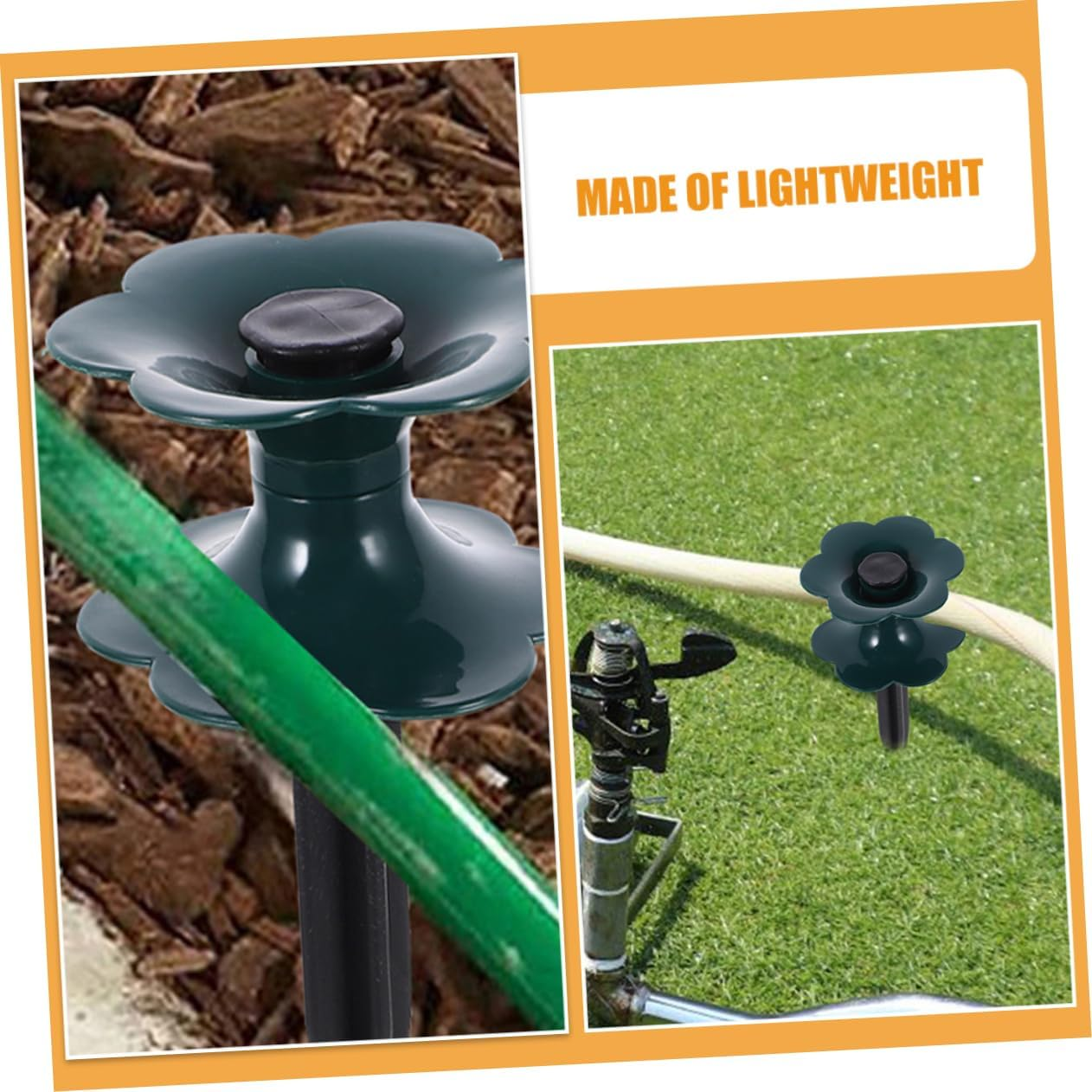 PHENOFICE 3Pcs Water Hose Reel Gardening Water Hose Guide Stakes Garden Holder Lawn Guide Spike Plant Watering Stakes image number 6