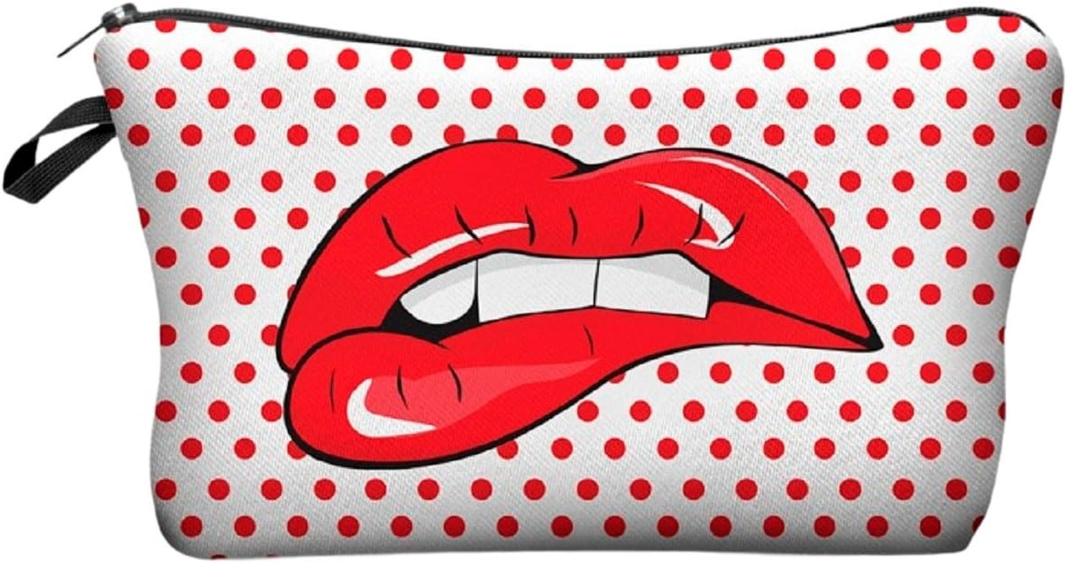 Fashionable Toiletry Bag, Cosmetic Bag, Make-Up Bag, Water-Repellent, Original Print Motifs for Travel, Holidays and Everyday Use, Three Baby Pugs