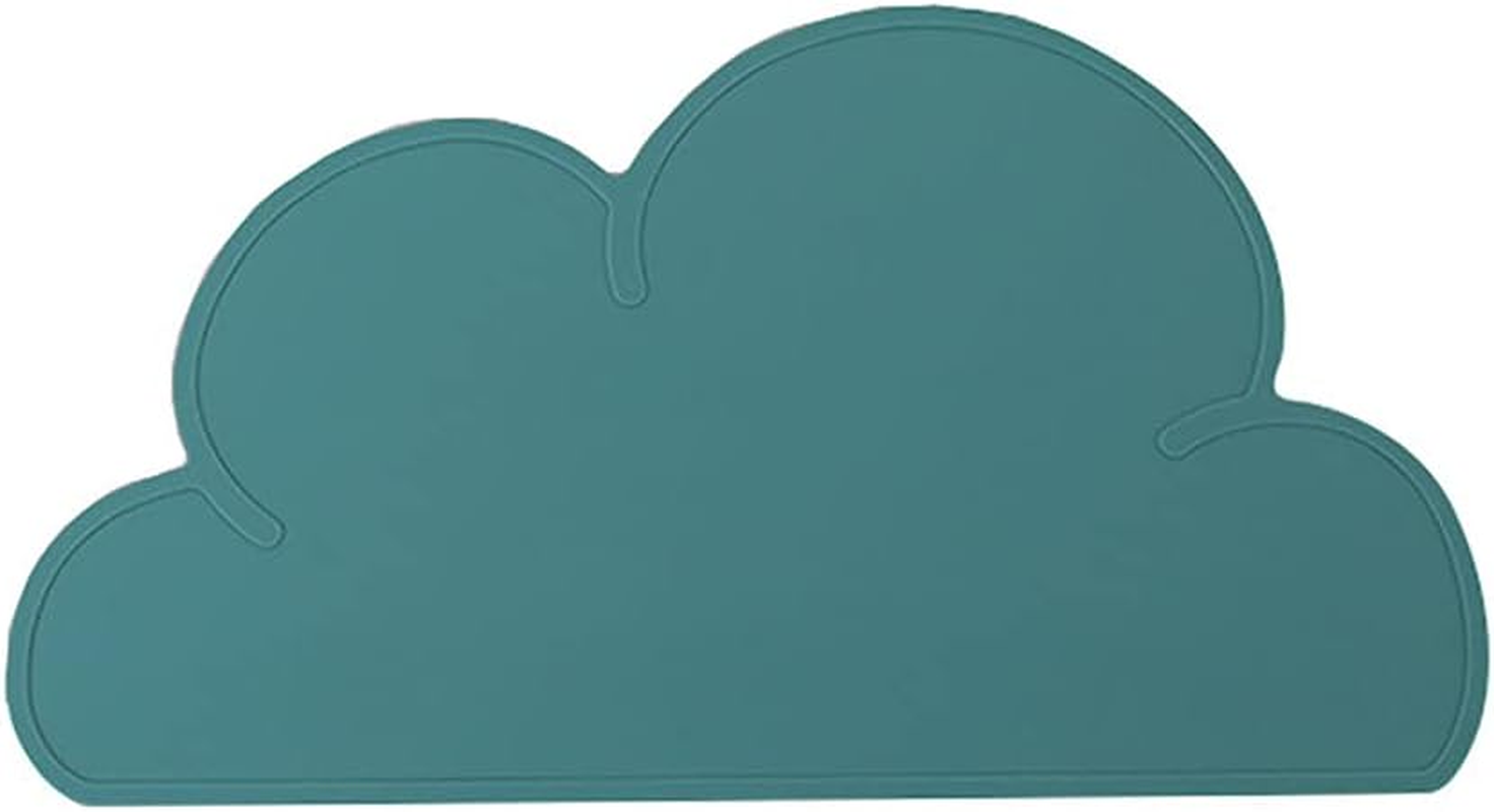 Love Dream Silicone Pet Feeding Food Mat with Raised Edge, Anti-Slip Waterproof Pet Bowl Mat Placemat for Dog and Cat (Sky Blue)