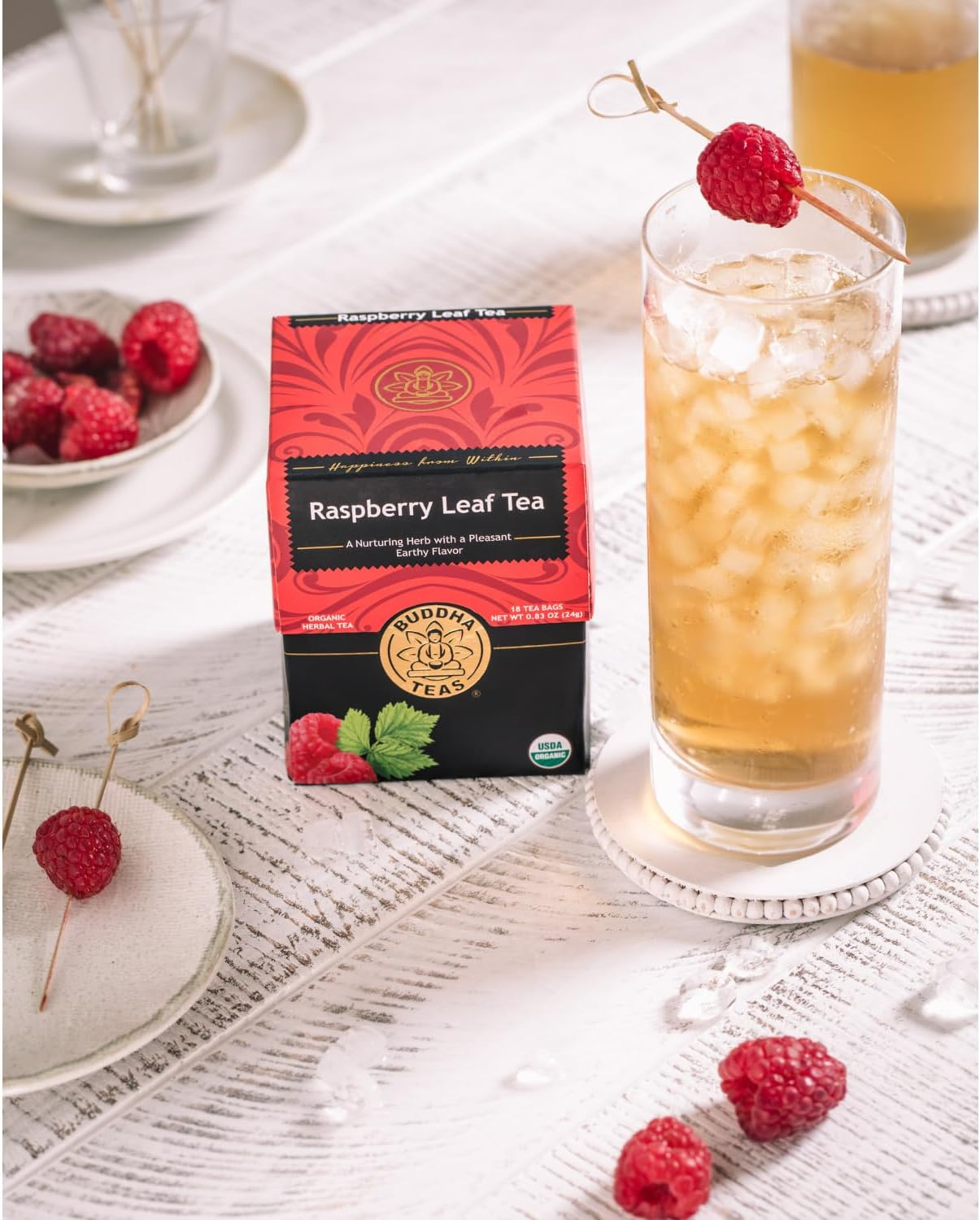 Buddha Teas Organic Raspberry Leaf Tea 18 Teabags image number 2