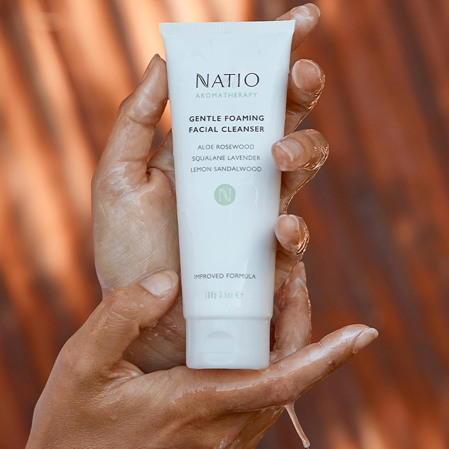 Natio Australia Aromatherapy Gentle Foaming Facial Cleanser 100G - Low Foaming Hydrating Face Wash for All Skin Types - Aloe Vera, Squalane, Benzoin - Made in Australia image number 5